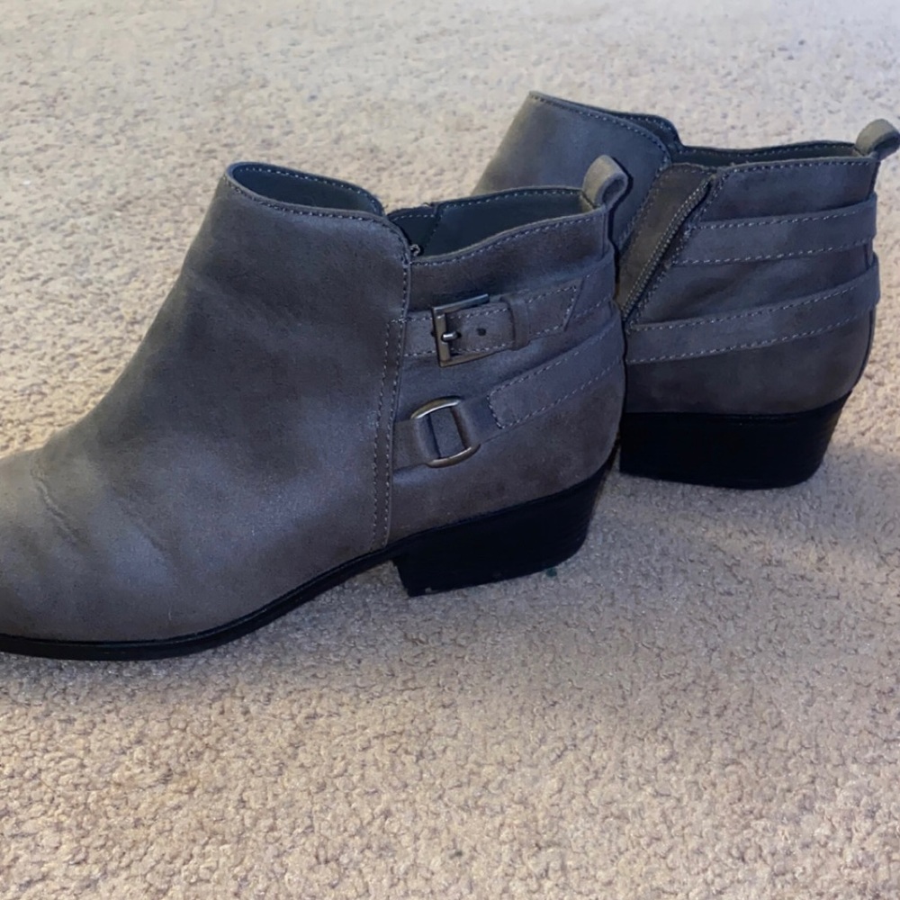 Gray Ankle Boots
